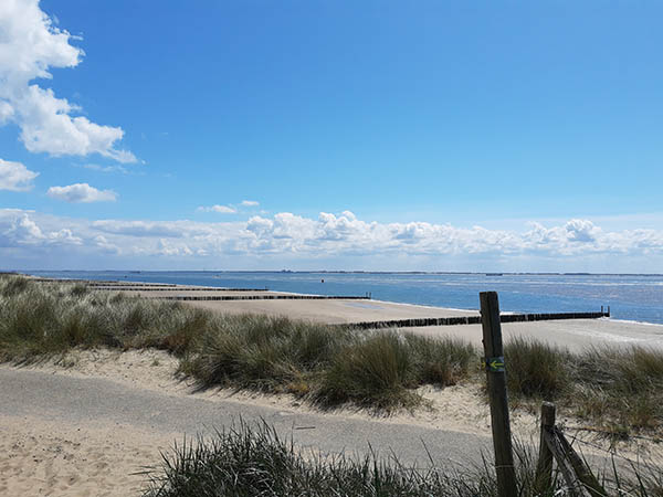 Picture of the beach and dunes near Vlissingen as illustration for the Aquana crystal essences website